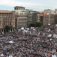 Claudia Sheinbaum address the people and celebrate 100 days as the President of Mexico. Photo: X.